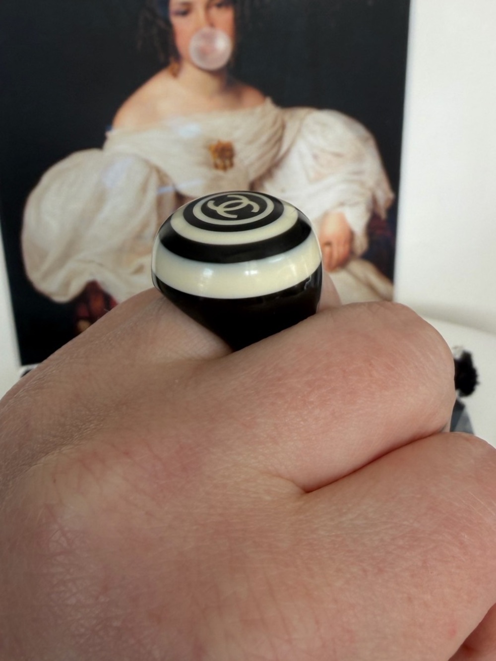CHANEL Coco Mark Resin Ring - Picture 4 of 7
